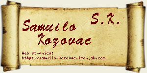 Samuilo Kožovac vizit kartica